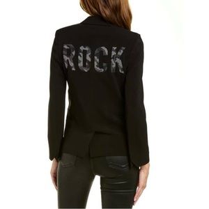 ZADIG & VOLTAIRE Vedy Rock Strass Blazer Black Deluxe Jacket